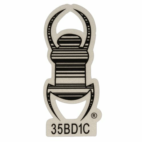 Travel bug - Sticker - 17 cm - Zwart met Reflector