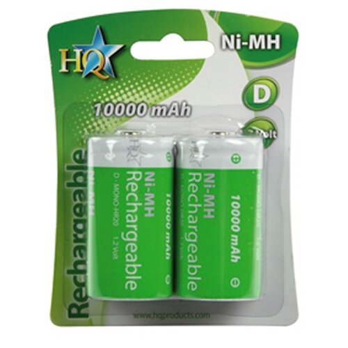 HQ Ni-MH 10.000 mAh R20 oplaadbare batterijen