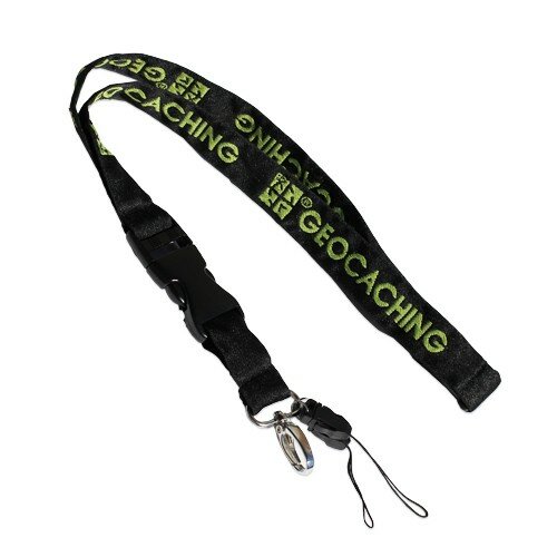 Keycord Groundspeak zwart/groen