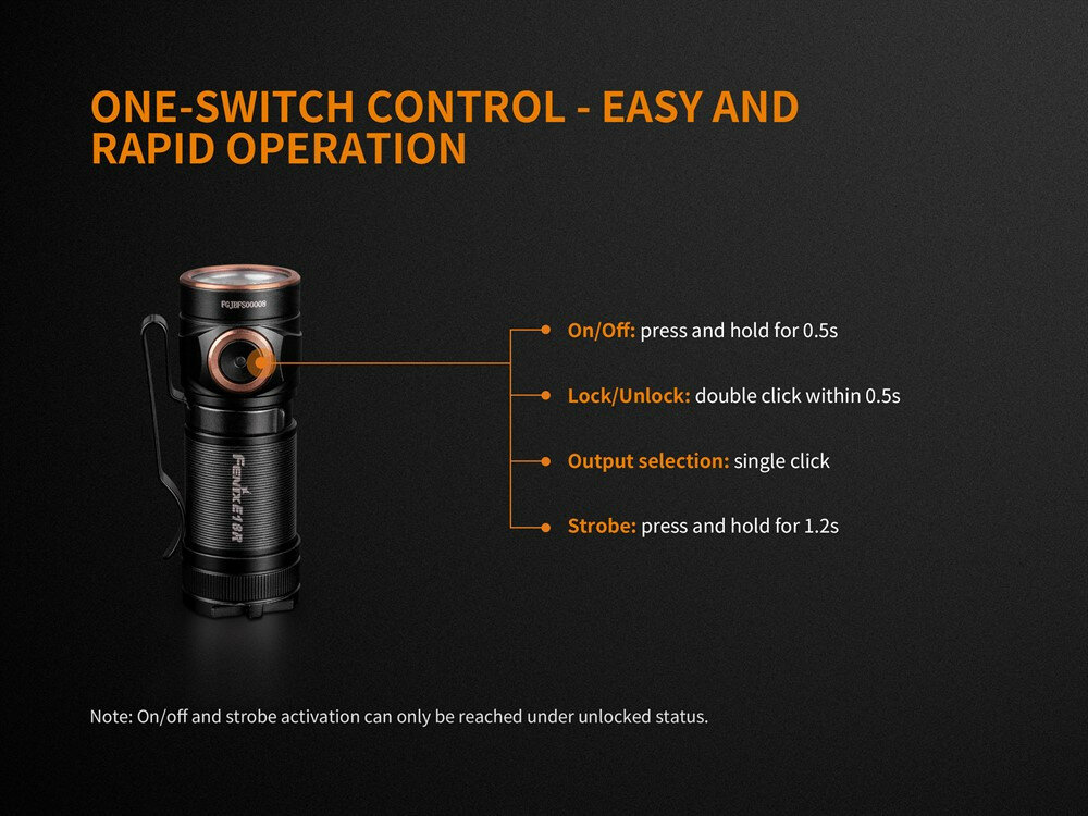 Fenix E18R (750 Lumen oplaadbaar)