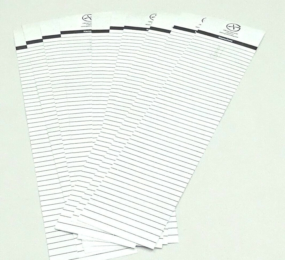10 x Logsheet watervast 6 x 28cm, 1 vel