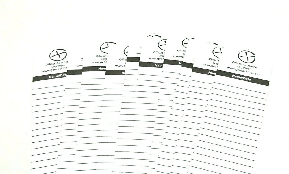 10 x Logsheet watervast 4 x 28cm, 1 vel