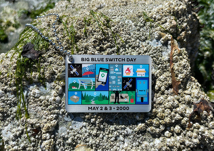Blue Switch Travel Tag