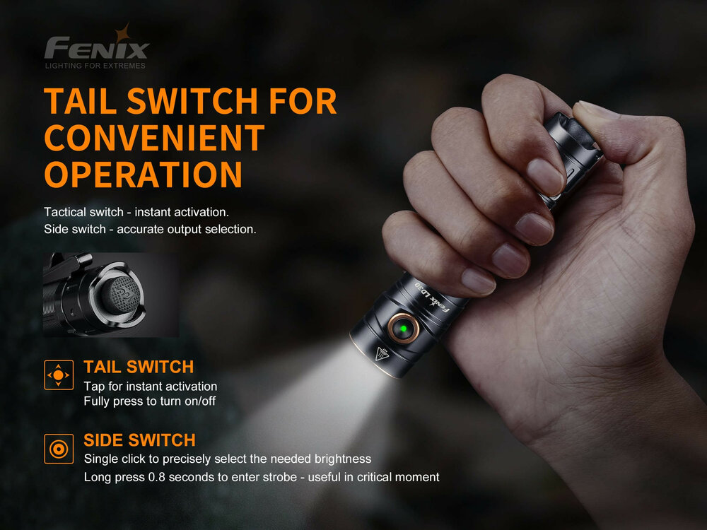 Fenix LD30 zaklamp met oplaadbare accu - 1500 Lumen