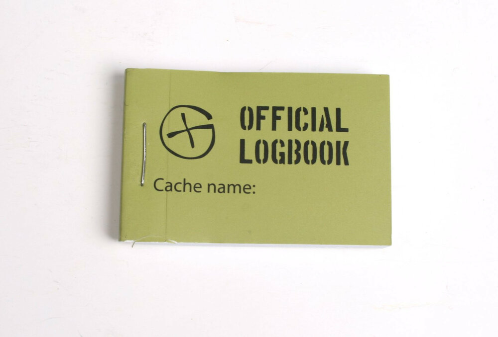 10 x Logboek Groen Geocaching, 35x50mm, 100 logs