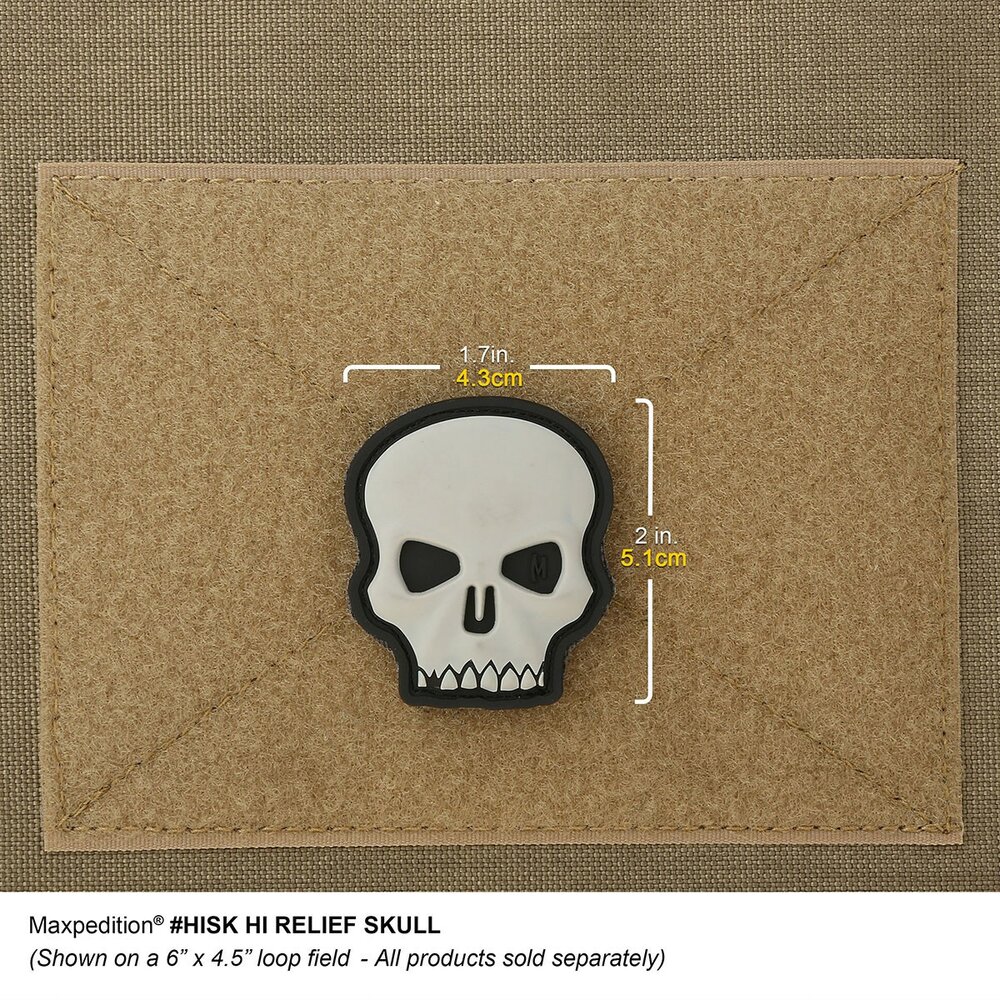 Maxpedition - Badge Hi Relief Skull - Glow