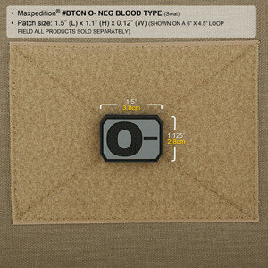Maxpedition - Bloedgroep - O- (arid)