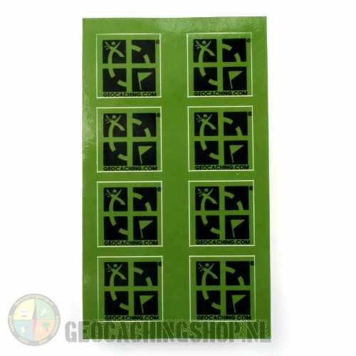 Mini sticker 8 pak groen 2 x 2 cm