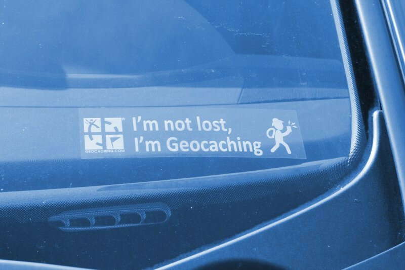I&#039;m not lost, I&#039;m Geocaching static cling