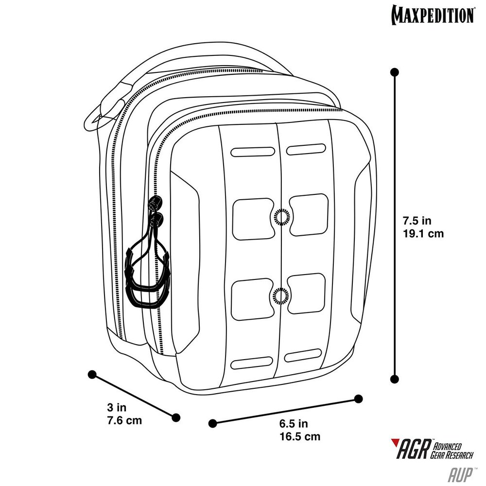 Maxpedition - AGR&amp;#x0099; AUP&amp;#x0099; Accordion Utility Pouch - zwart