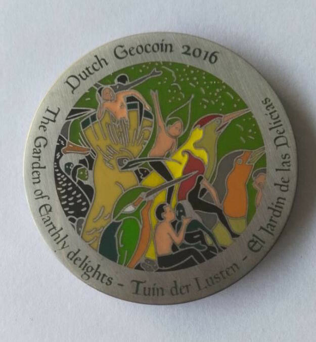 Dutch Geocoin 2016 - Antiek zilver - LE - Jeroen Bosch