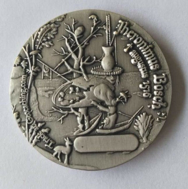 Dutch Geocoin 2016 - Antiek zilver - LE - Jeroen Bosch