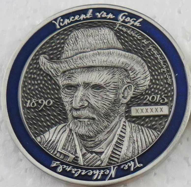 Dutch Geocoin 2015 - Antiek zilver - RE - Vincent van Gogh