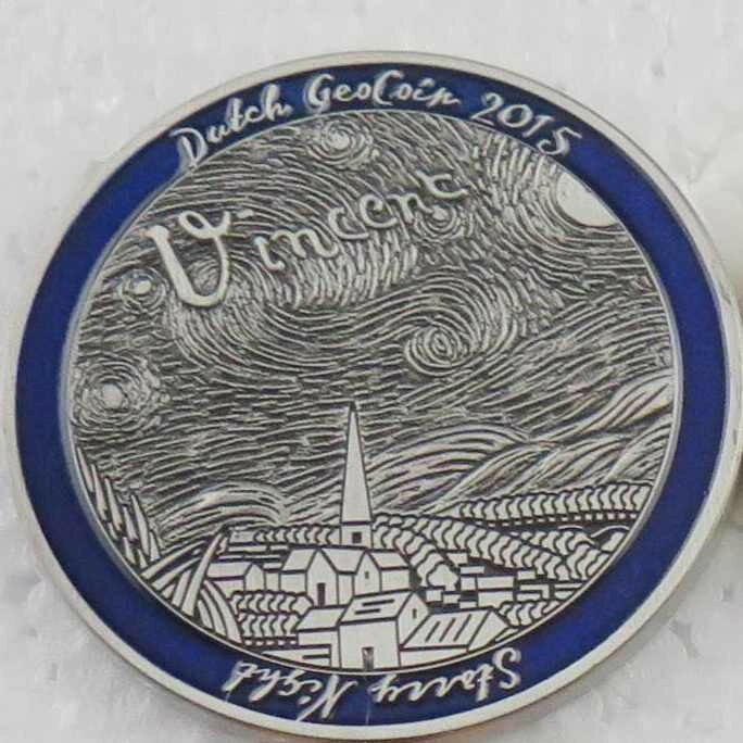 Dutch Geocoin 2015 - Antiek zilver - RE - Vincent van Gogh