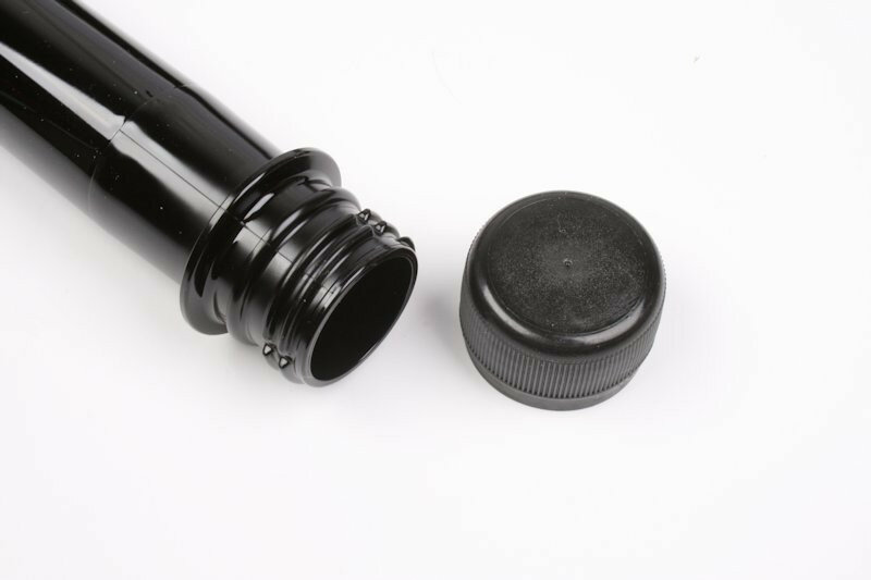 10 x PETling zwart, inkl. dop (zwart)