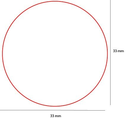 Handstempel 25 mm rond incl. stempelkussen