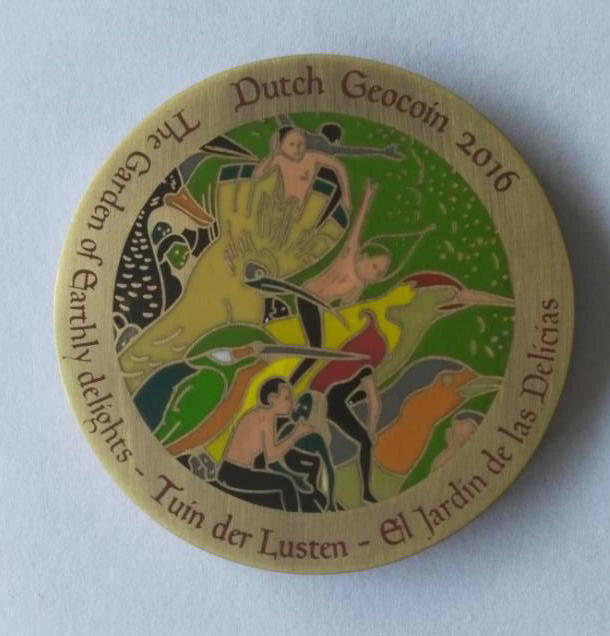 Dutch Geocoin 2016 - Antiek brons - RE - Jeroen Bosch