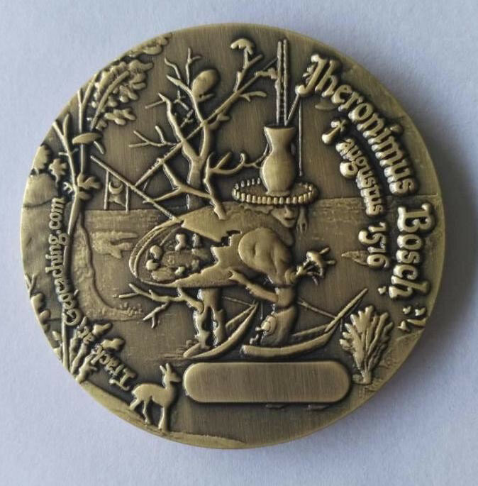 Dutch Geocoin 2016 - Antiek brons - RE - Jeroen Bosch