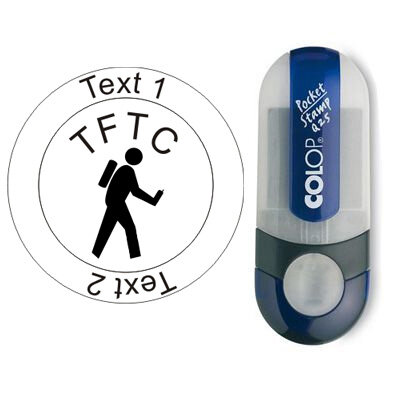 GPS Adventure - Stempel met tekst, &Oslash; 25mm (Nr. 58)
