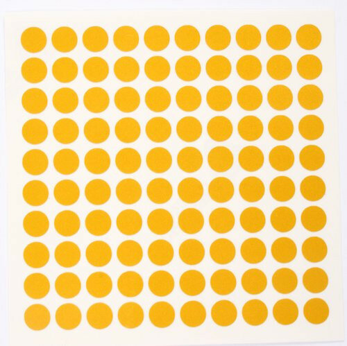 Reflector folie - 100 x rondje - geel