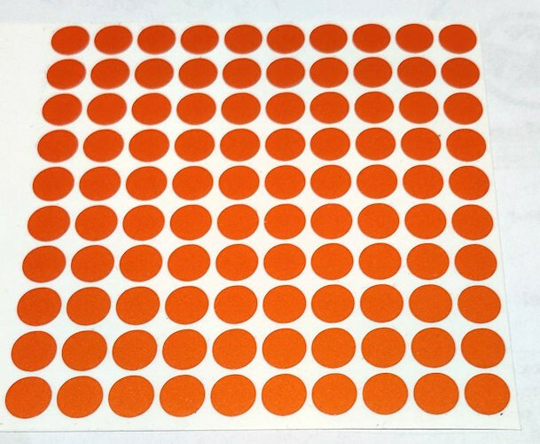 Reflector folie - 100 x rondje - oranje