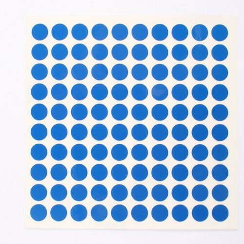 Reflector folie - 100 x rondje - blauw