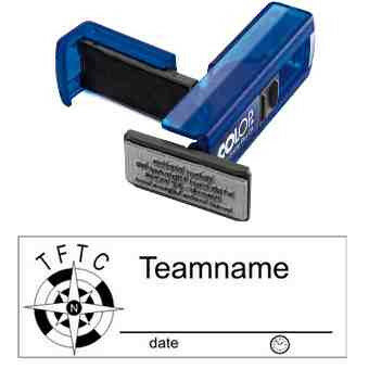 Log stempel - Kompas - 14 x 38 mm