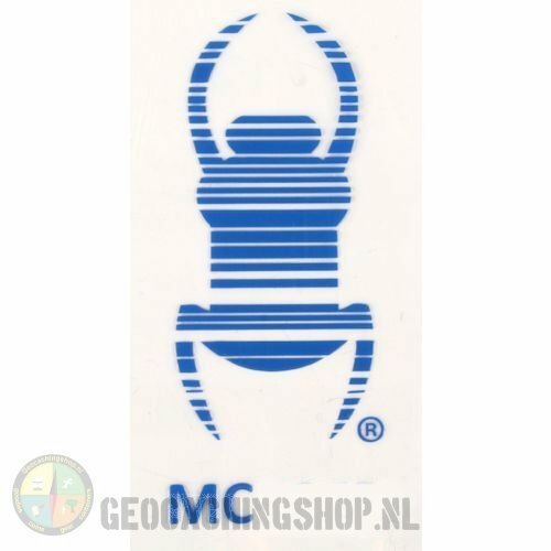 Travel bug - Sticker - 20 cm - Blauw, decal