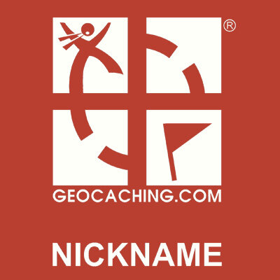 Groundspeak Logo, T-Shirt met teamnaam (rood)