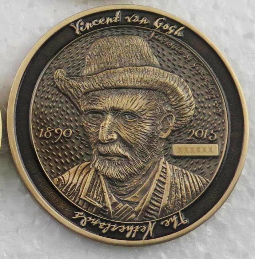 Dutch Geocoin 2015 - Antiek goud - RE - Vincent van Gogh