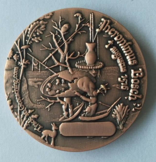 Dutch Geocoin 2016 - Antiek koper - XLE - Jeroen Bosch