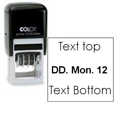 Log stempel Datum - 30x30 mm - Eigen tekst/logo