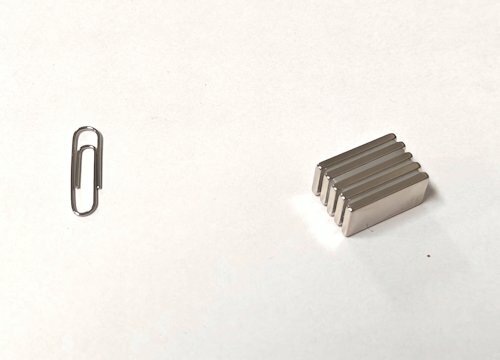 5 stuks 20 mm x 10 mm x 2 mm Neodym Magneten