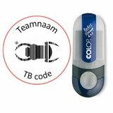 Log stempel TB - pocket 25 mm rond met teamnaam
