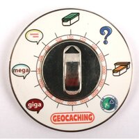 Cache Clock Geocoin - PN Blauw - RE