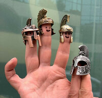 Roman Spiked Gladiator Helmet Geocoin