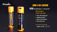 Fenix 18650 accu - 2600mAh USB