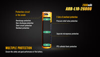 Fenix 18650 accu - 2600mAh USB