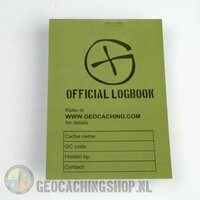 10 x Logboek Groen Geocaching, 115x80mm, 100 pag