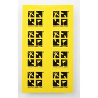 Mini sticker 8 pak groen 2 x 2 cm