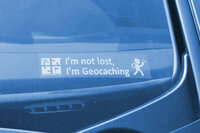 I&#039;m not lost, I&#039;m Geocaching static cling