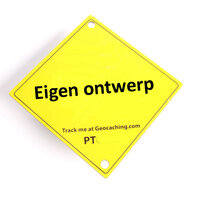 Gepersonaliseerd trackable plaatje met zuignap (15 x 15 cm)