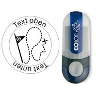 Walk this Way - stempel met tekst, rund &Oslash; 25mm (Nr. 59)