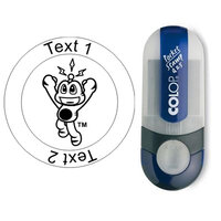 Signal - stempel met  tekst, rond &Oslash; 25mm (Nr. 06)