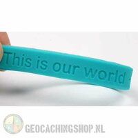Armband - Geocaching, this is our world - geel