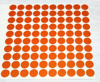 Reflector folie - 100 x rondje - oranje