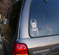 Travel bug - Static Cling - 12,5 cm - Wit