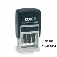 Log stempel Datum - 25x5 mm - Eigen tekst
