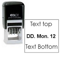 Log stempel Datum - 24x24 mm - Eigen tekst/logo