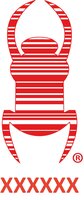 Travel bug - Sticker -   8,5 cm - Rood, decal
